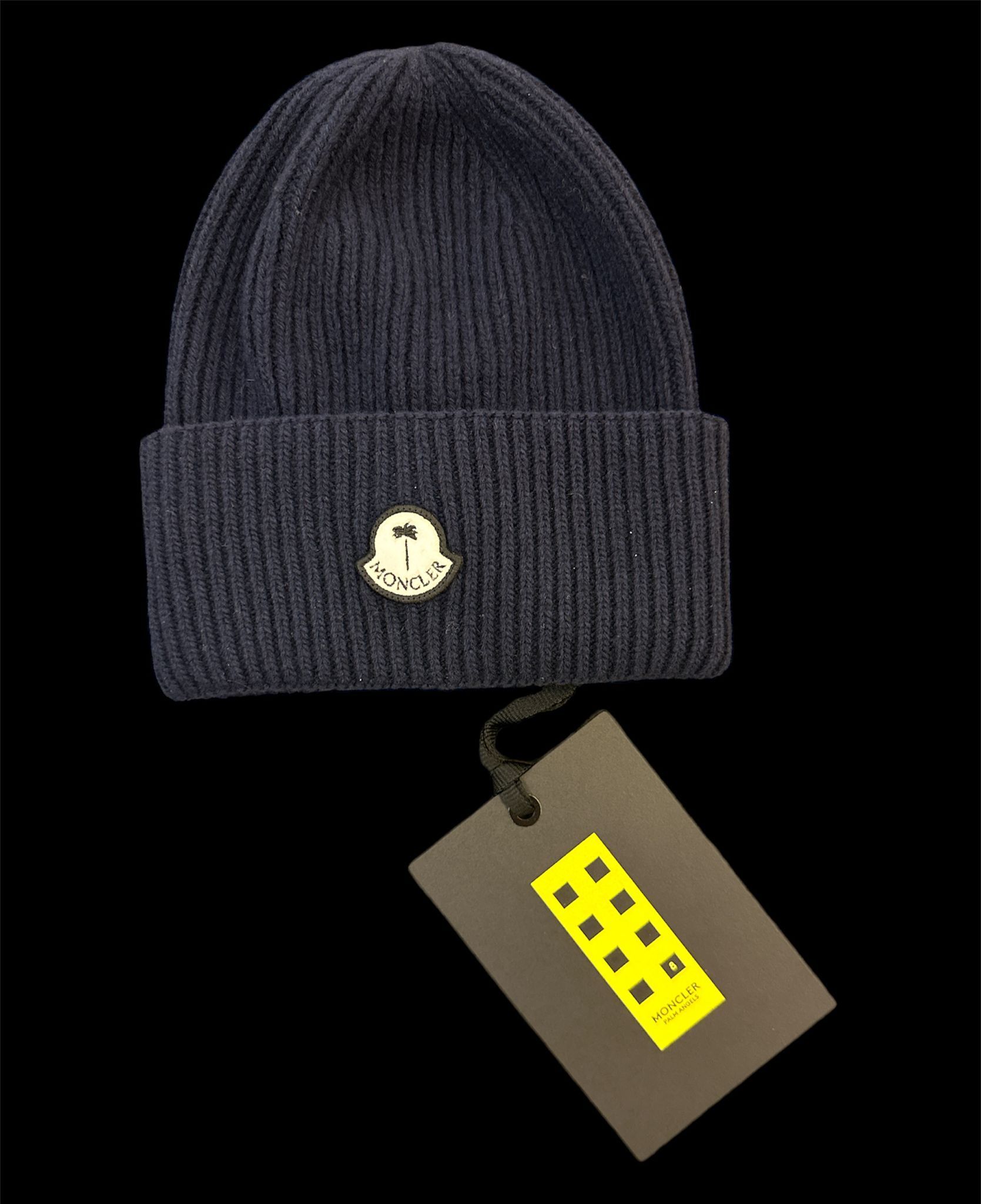 Moncler X Palm Angels Wool Wool Cap In Black