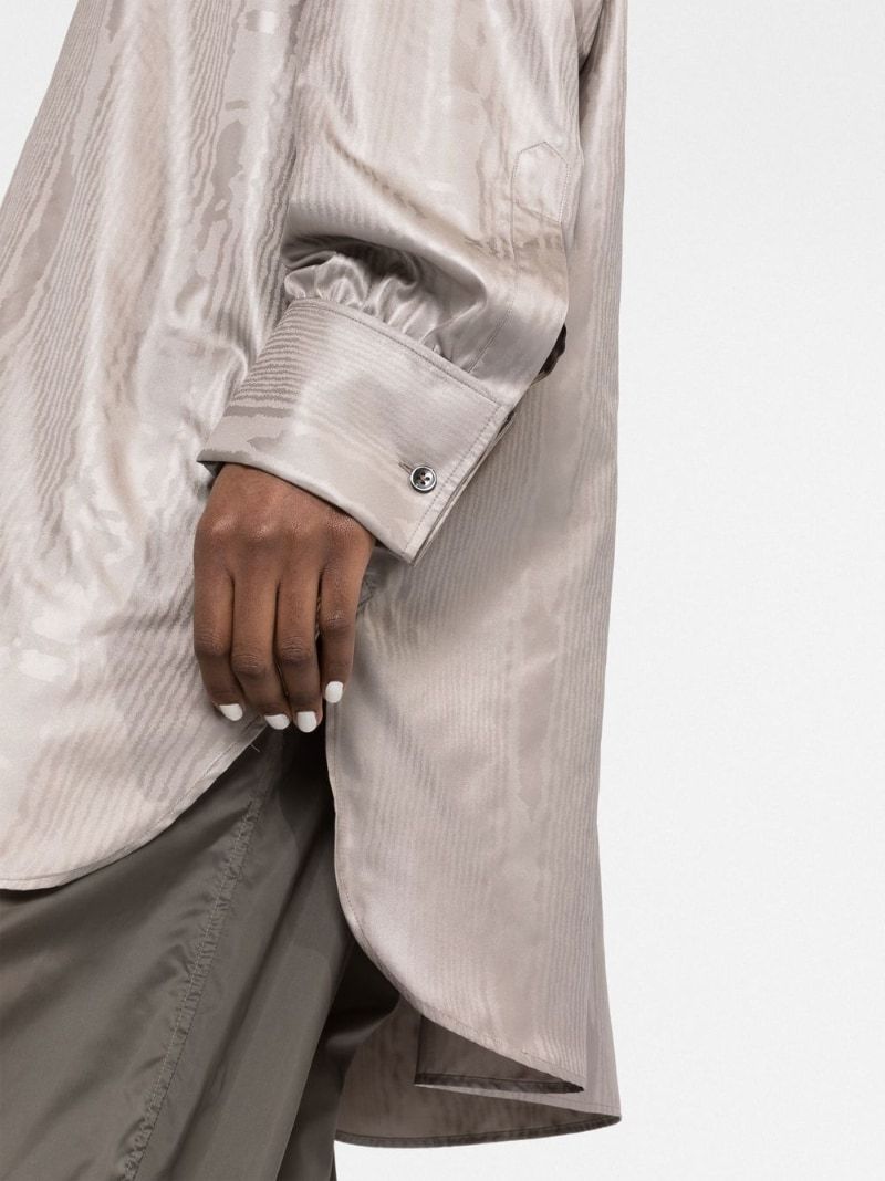 Shop Maison Margiela Oversized Long-sleeve Shirt In Gray