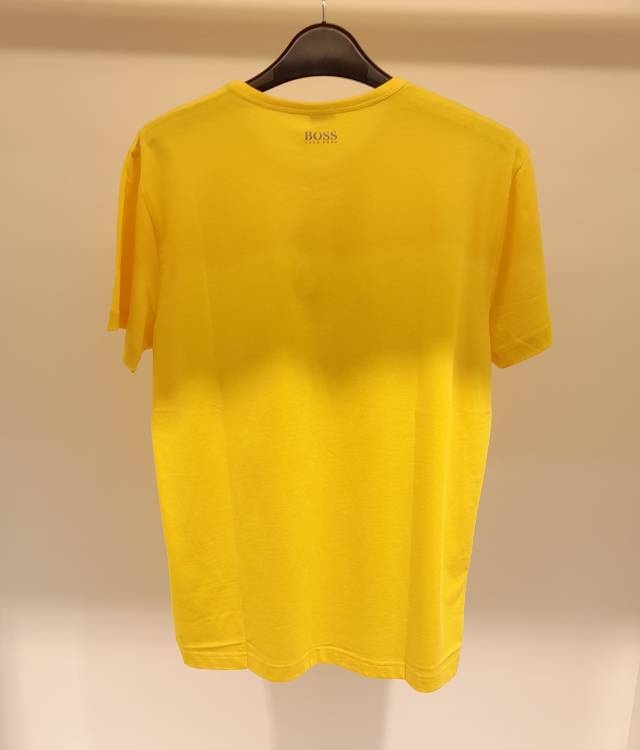 Hugo Boss Logo Short-sleeved T-shirt In Yellow