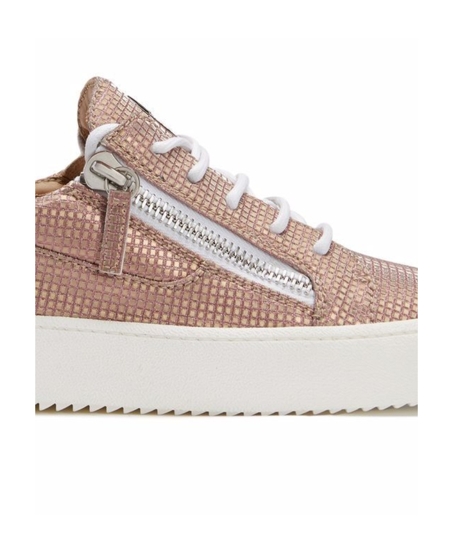 Giuseppe Zanotti Gail Metallic-effect Trainers In White