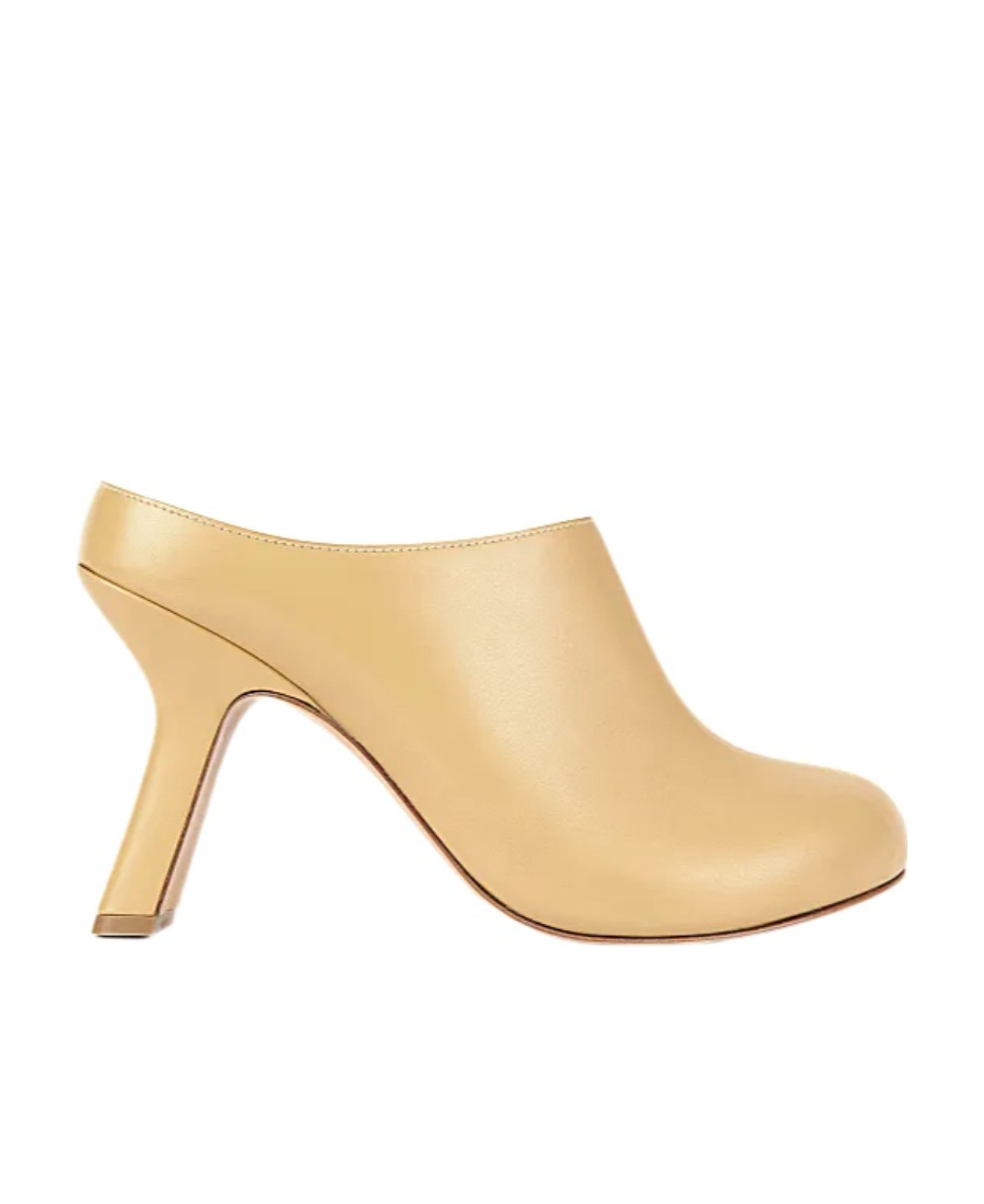 Loewe Terra 100 Leather Mules In Nude