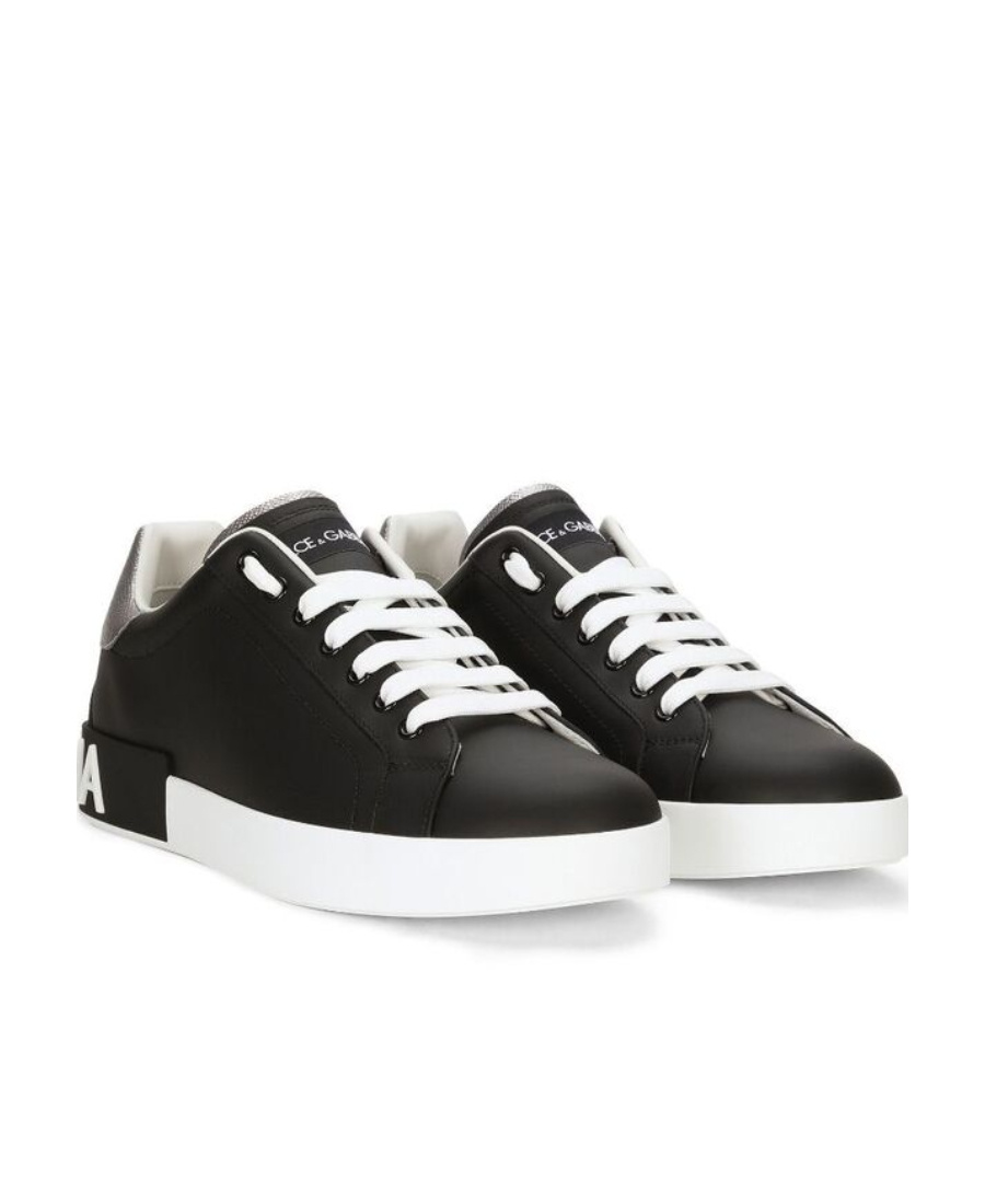 Shop Dolce & Gabbana Logo-patch Low-top Sneakers In Black