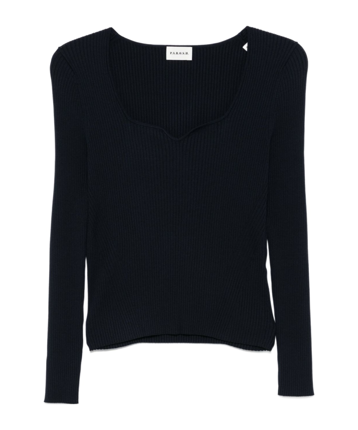 P.a.r.o.s.h . Linfa Fine-knit Mélange Sweater In Black