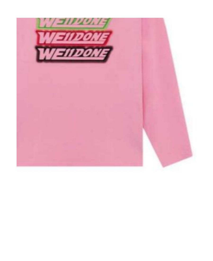 We11 Done Logo Long-sleeved T-shirt In Pink