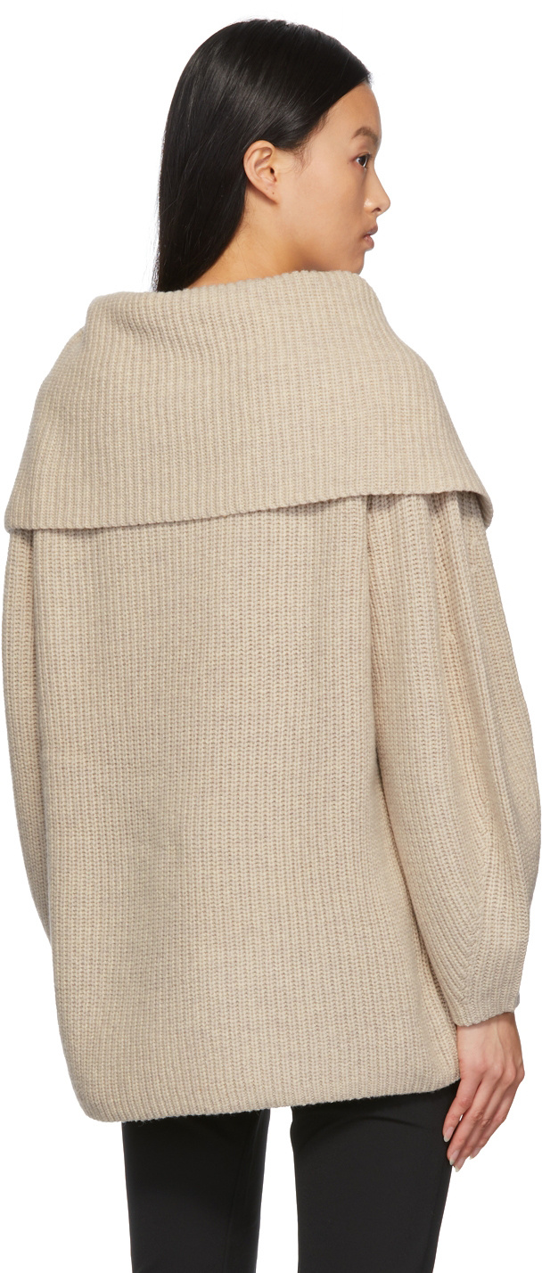 Shop By Malene Birger Fevila Sailor-collar Wool Jumper In Nude
