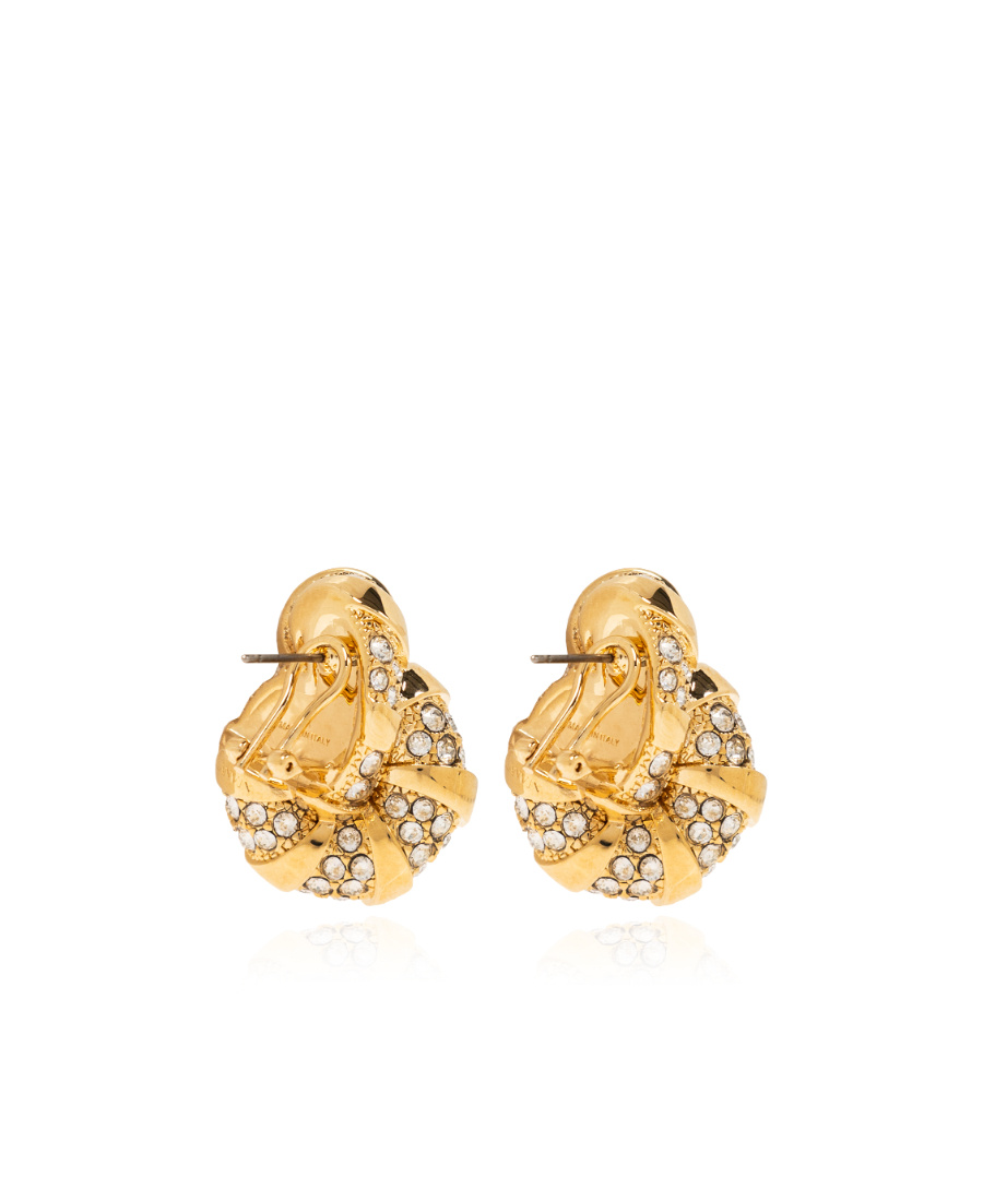 Lanvin Embellished Knot Detailed Earrings In Multicolor