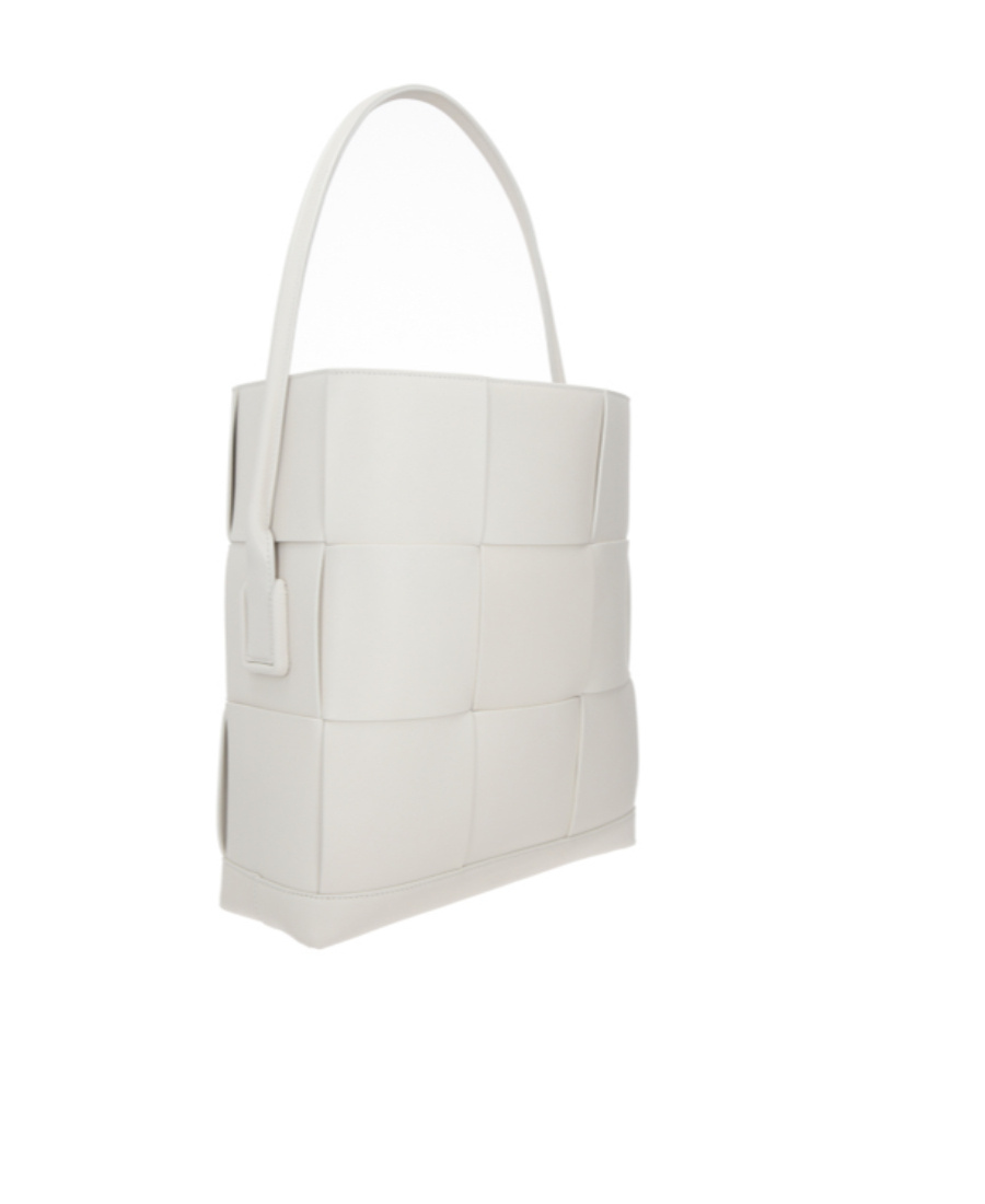 Bottega Veneta Maxi Intrecciato Shoulder Bag In White