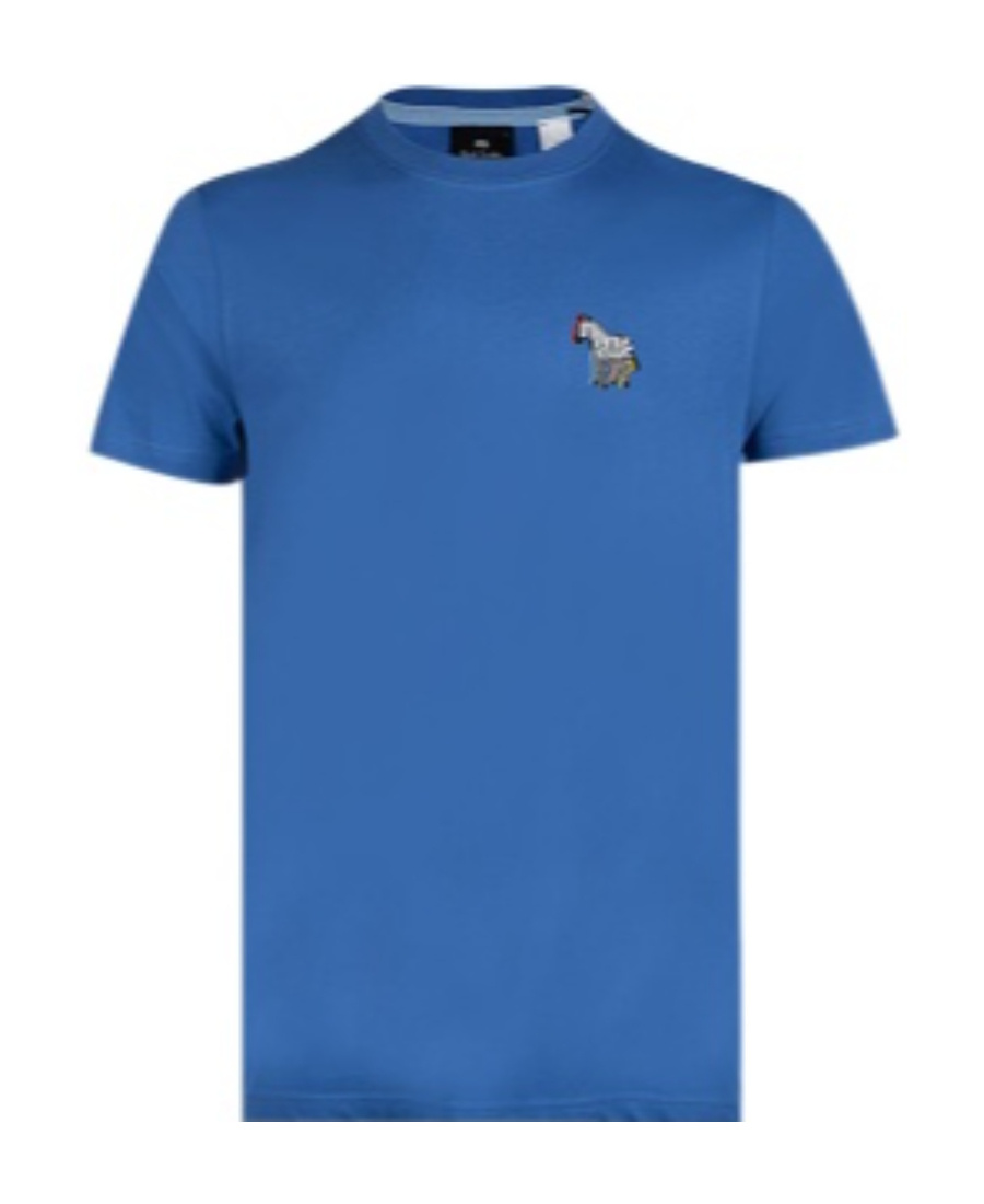 Paul Smith Zebra Pattern Short-sleeved T-shirt In Blue