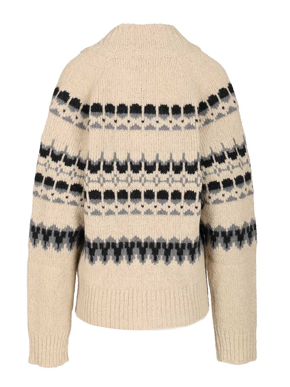Barena Venezia Patterned Zip-up Cardigan In Brown