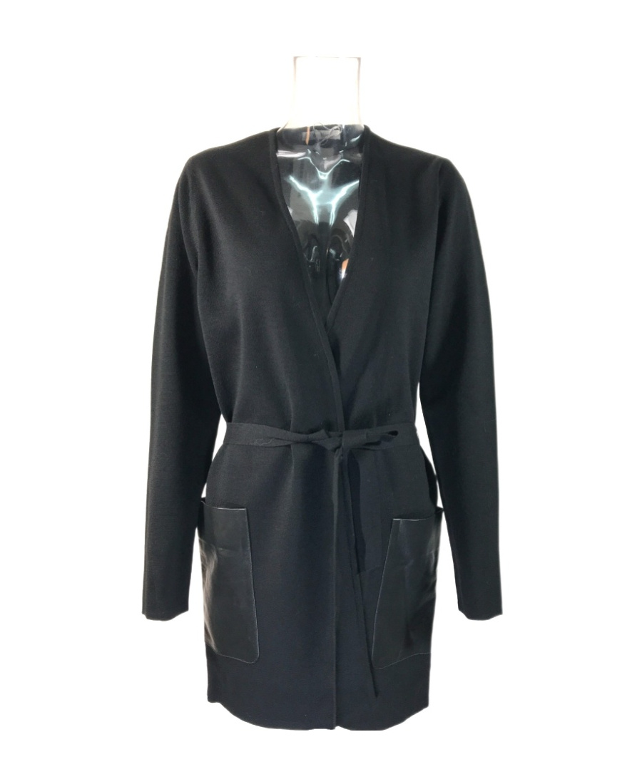Max Mara Belt Design Cardigan In Black