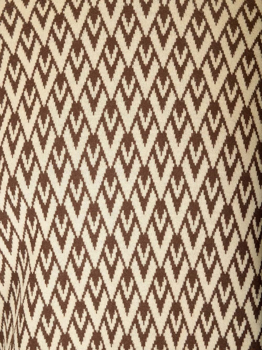 Valentino Monogrammed-intarsia Wool Jumper In Nude
