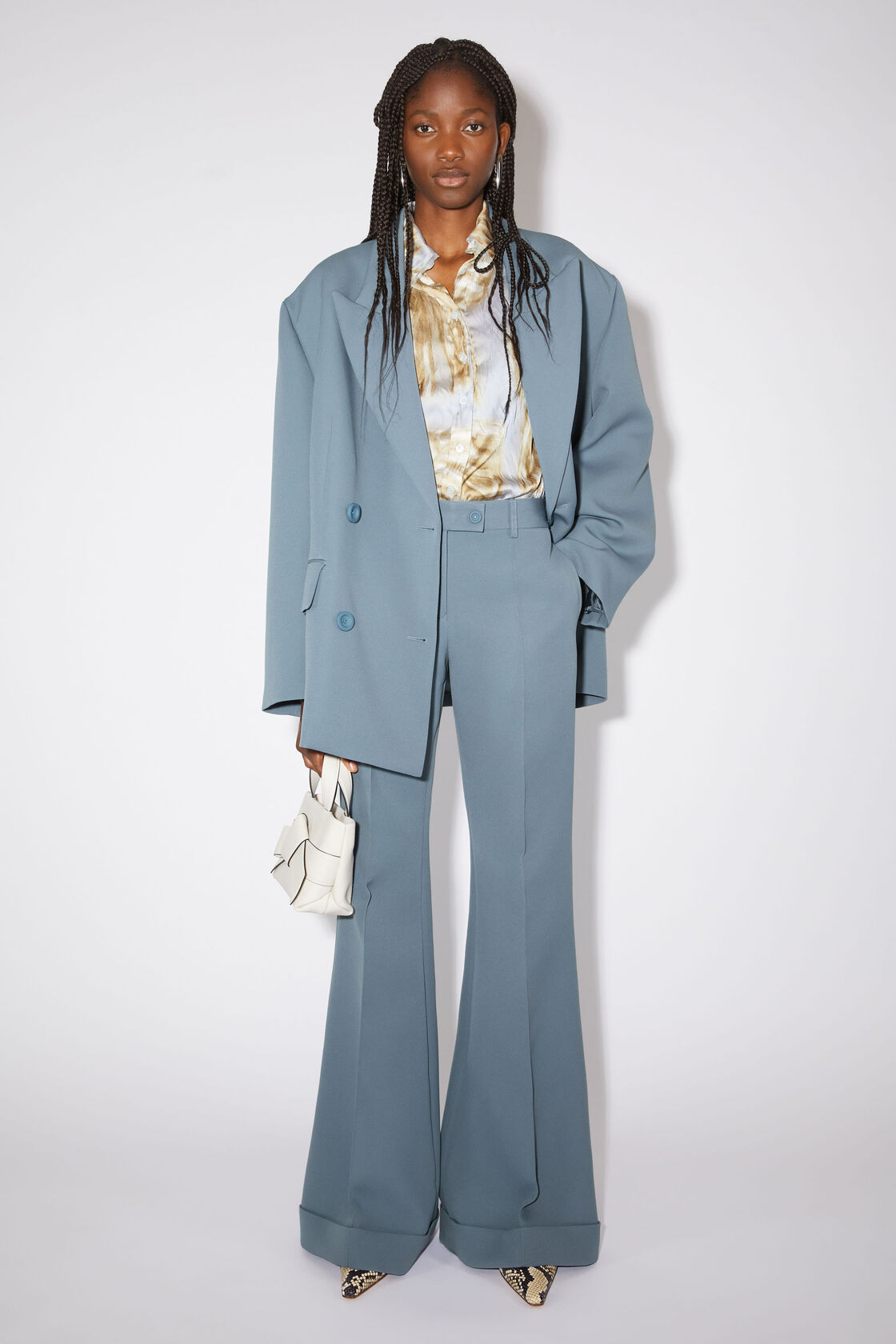 Acne Studios High-waisted Trousers In Blue