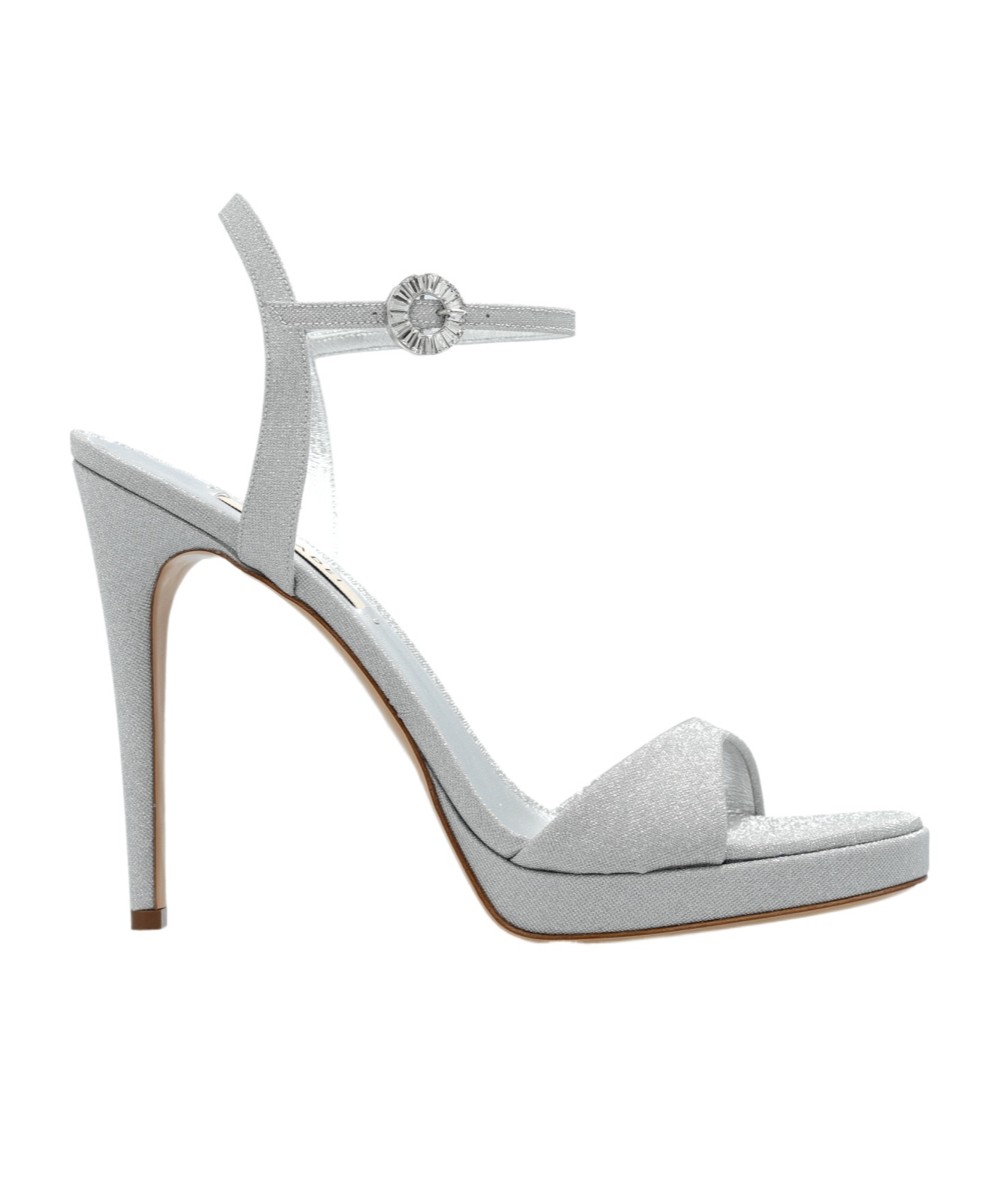 Casadei Round-headed High-heeled Sandals In Gray