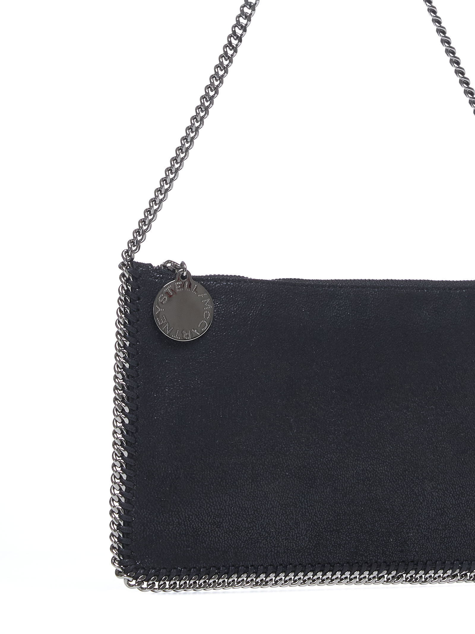 Stella Mccartney Womens Black Falabella Pochette Faux-leather Shoulder Bag In Black