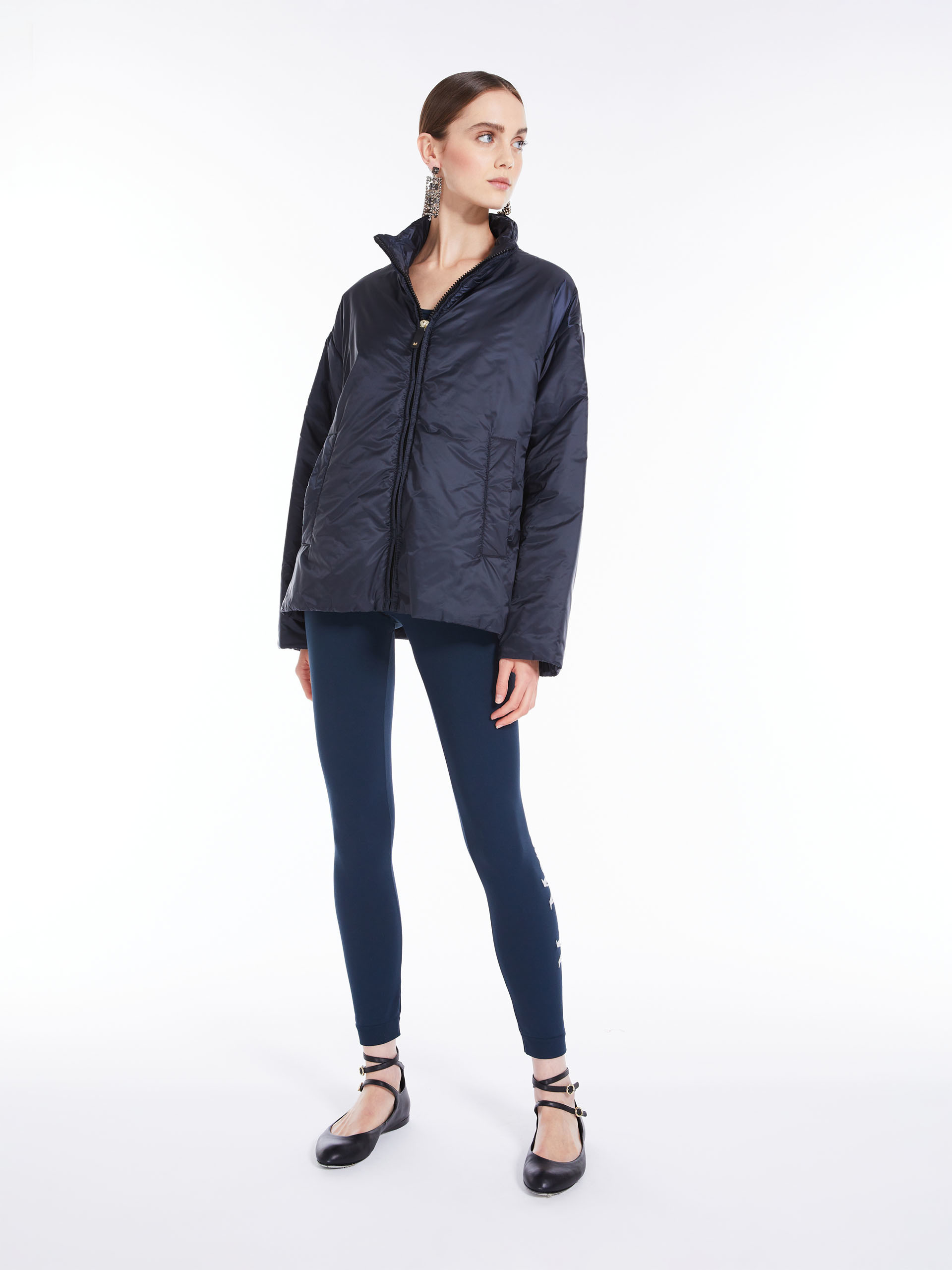 Max Mara Zipper Casual Jacket In Black
