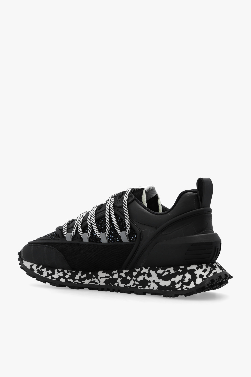 Balmain Bead-embellished Low-top Sneakers In Black