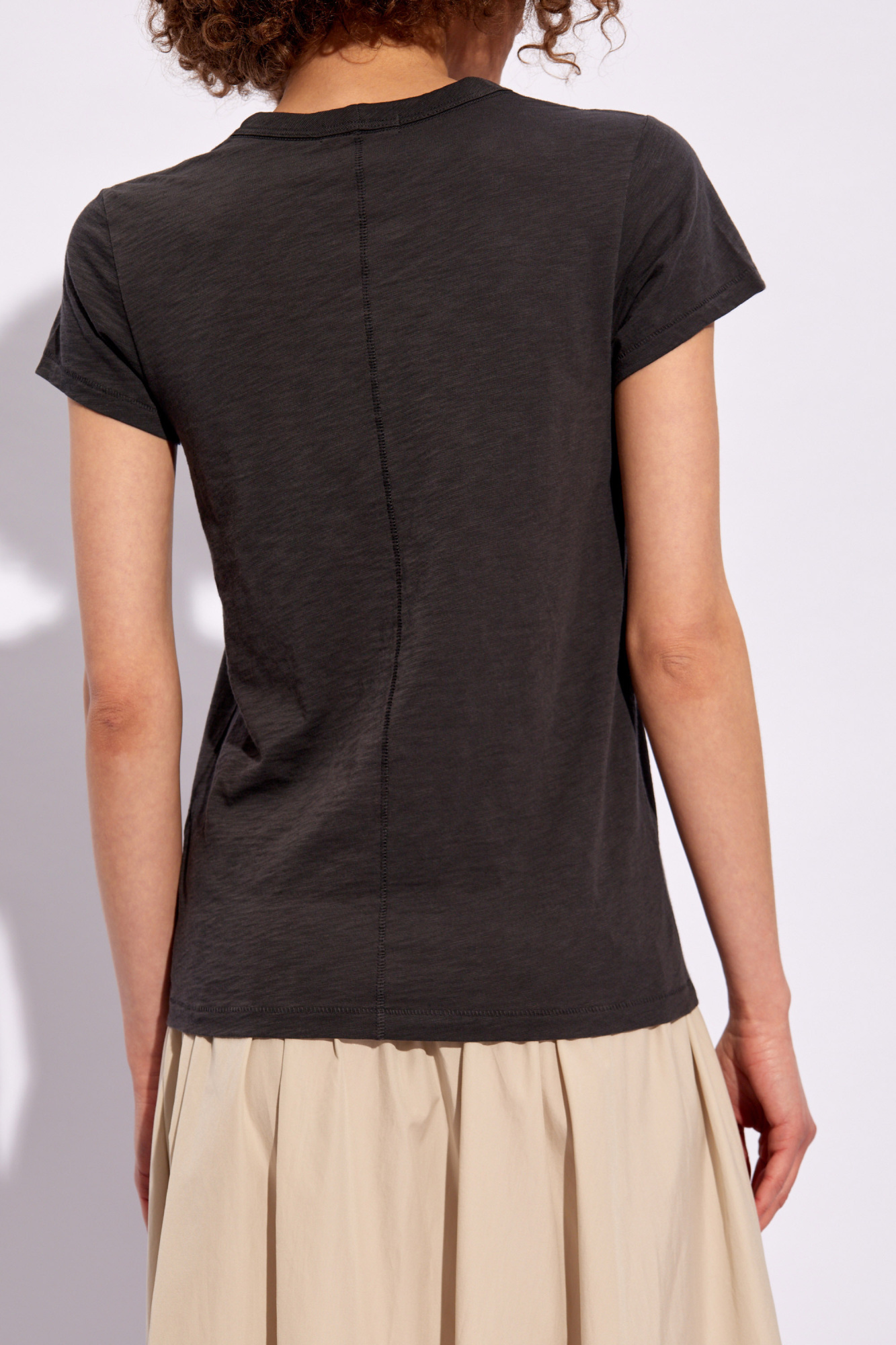 Rag & Bone The Slub Crew-neck T-shirt In Black