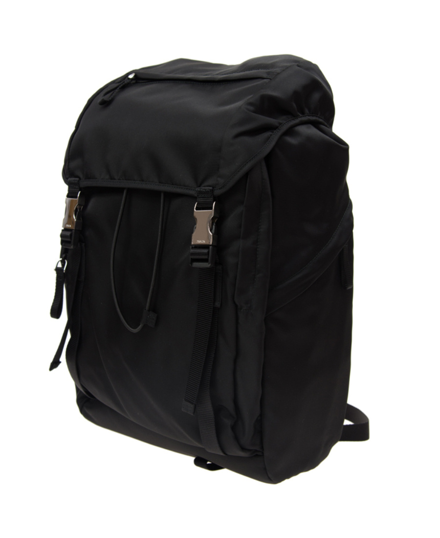 Prada Logo Details Backpack In Black