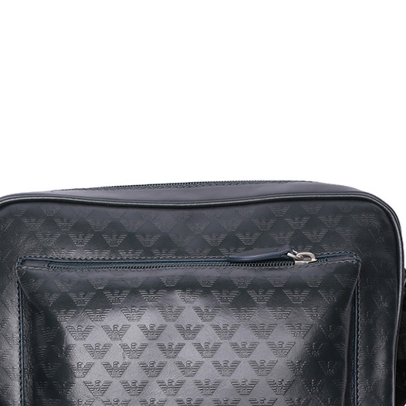 Emporio Armani Logo Details Satchel In Black