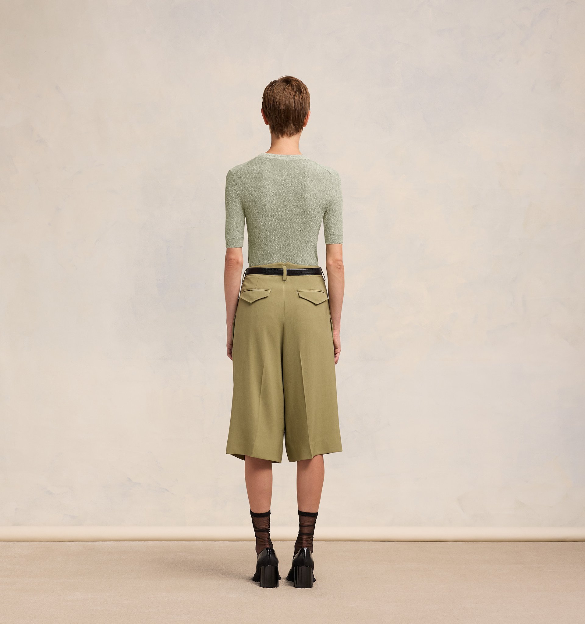 Ami Alexandre Mattiussi Round-necked T-shirt In Green