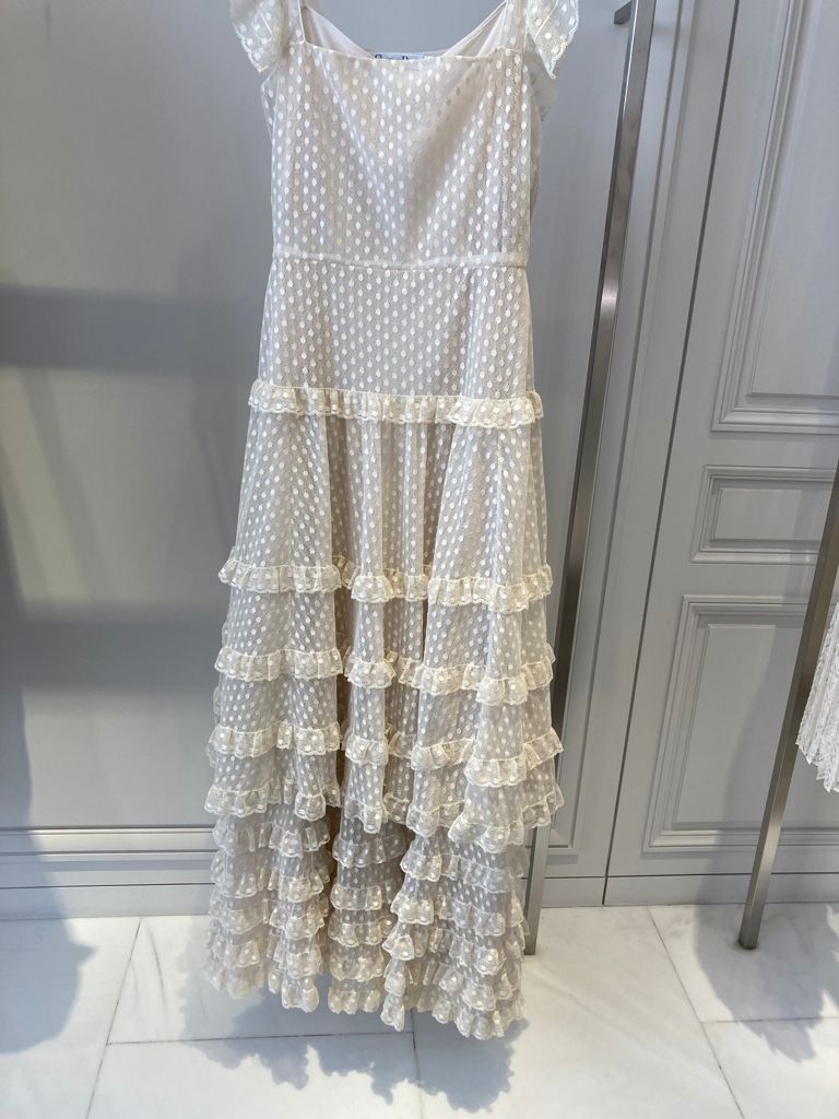 Dior Lace Dress In Gray
