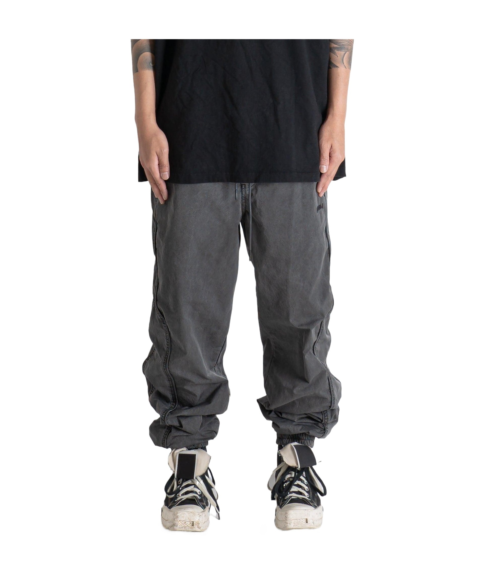 Juunj Elastic Waist Sweatpants In Black