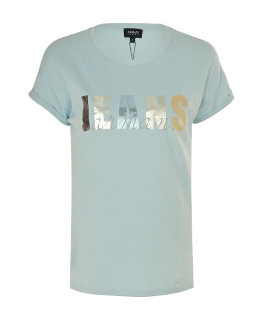 Armani Jeans Slim T-shirt With Round Neck And Short Sleeves In Green