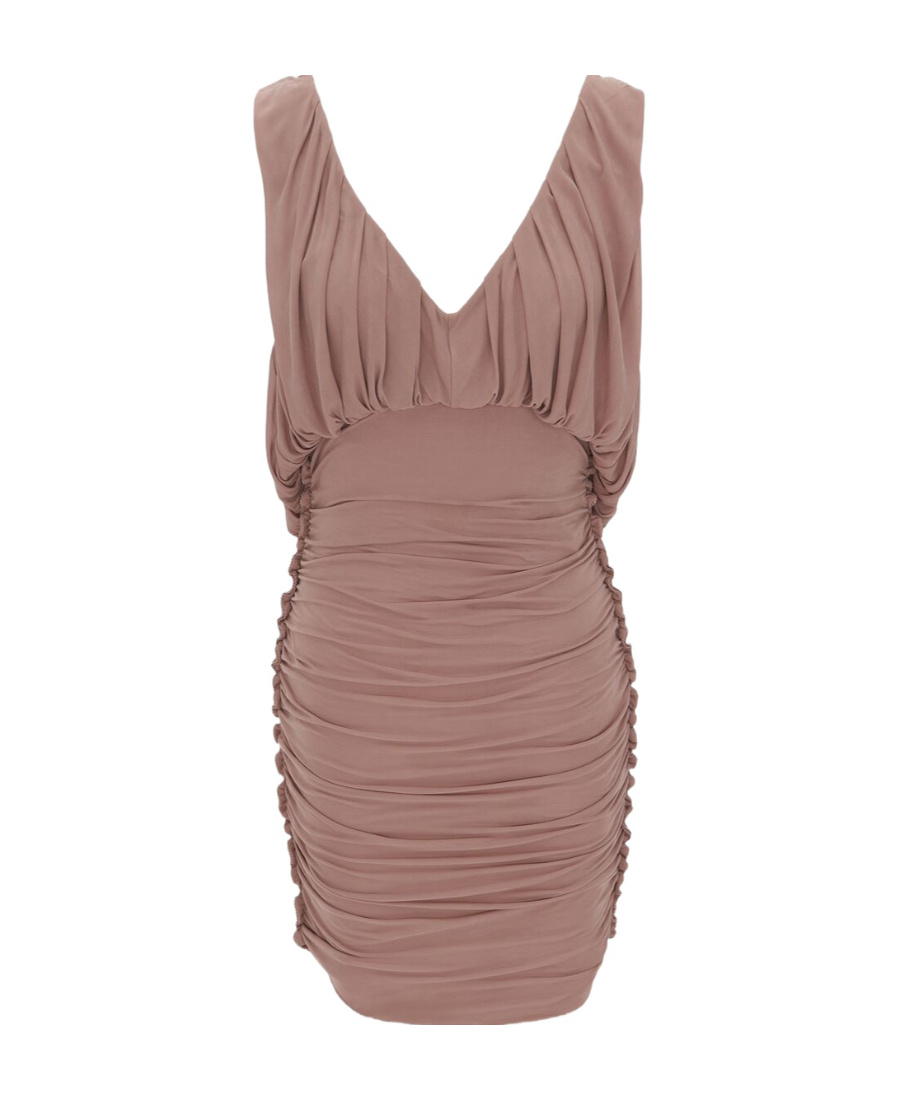 Saint Laurent Woman Short Dress Light Brown Size 6 Cupro In Brown