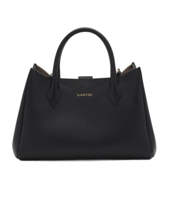 Shop Lanvin Logo-stamp Tote Bag In Black
