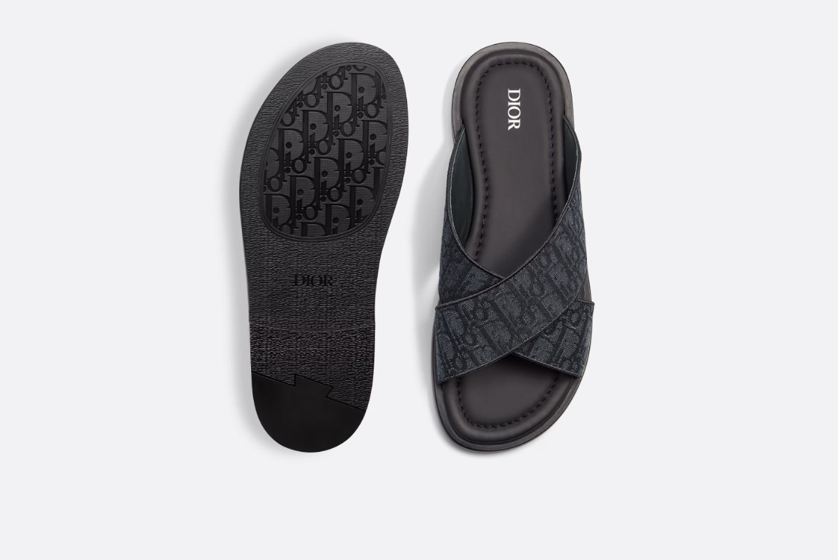 Dior Logo Sandals And Slippers In Black