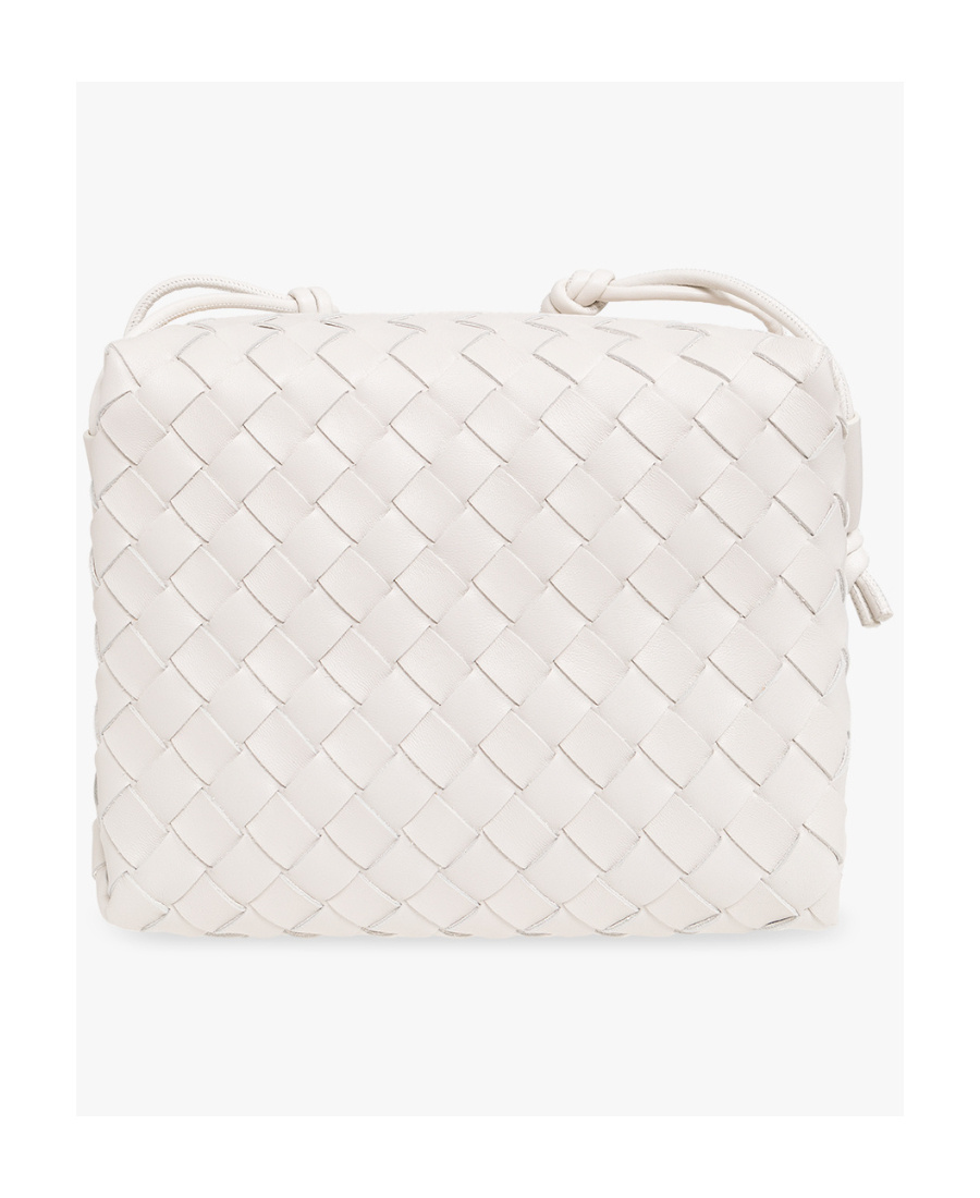 Bottega Veneta Logo Shoulder Bag In White