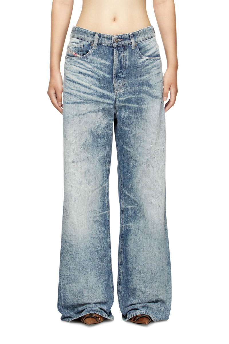 Diesel 1971 D-sent Jeans With Distressed Effect In Blue