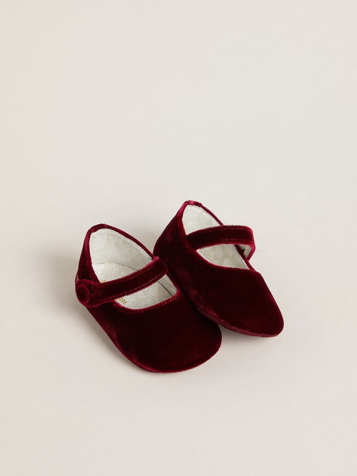 Golden Goose Sofi Velvet Strap Ballerina In Red