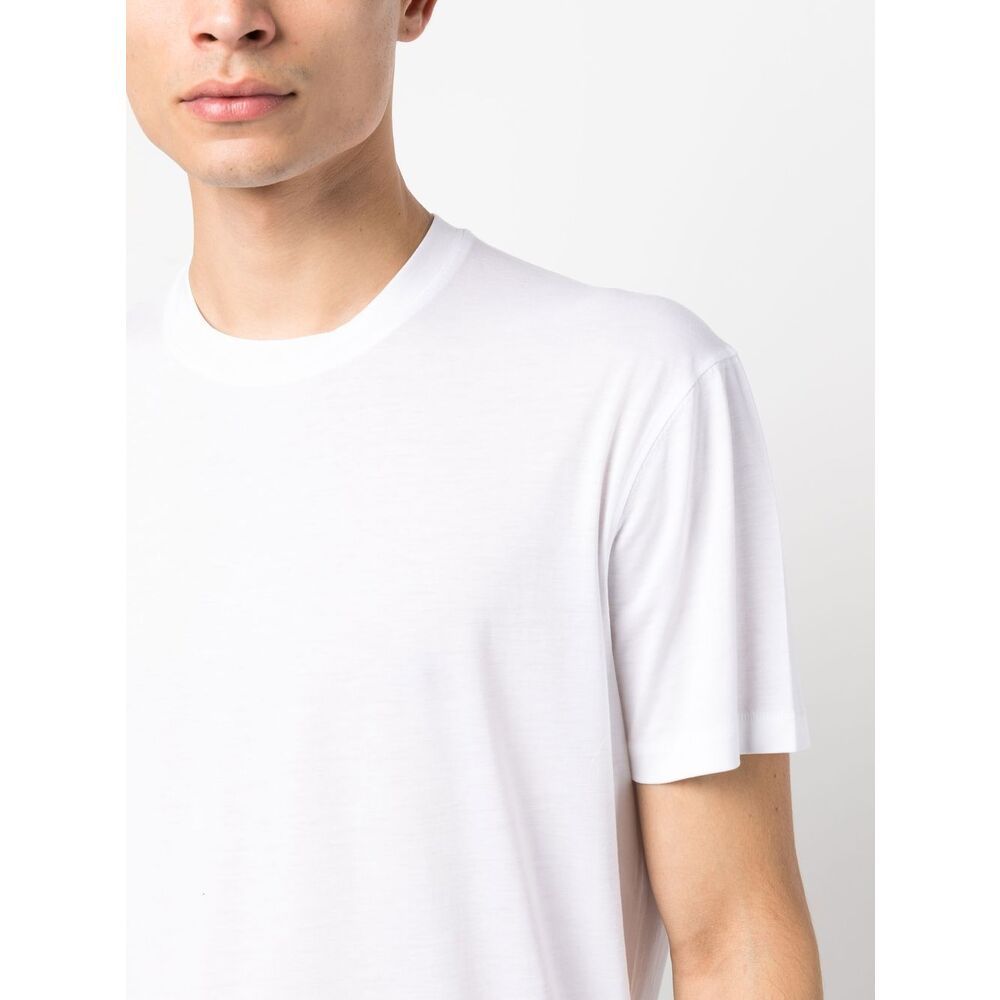 Tom Ford Placed Rib Slim-fit Lyocell And Cotton-blend T-shirt In White
