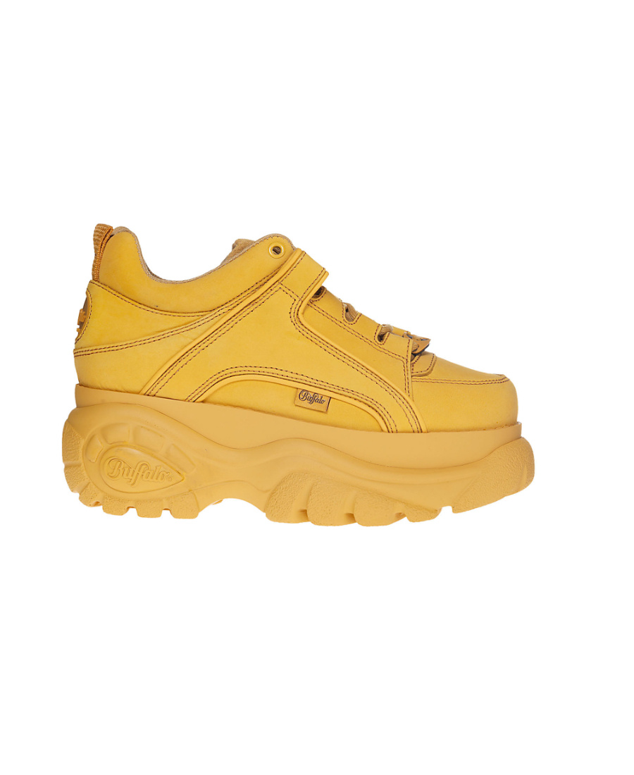 Buffalo 1339-14 Logo Platform Casual Sneakers In Yellow