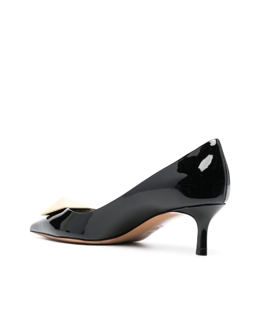 Valentino Lacquered Leather High Heels In Black