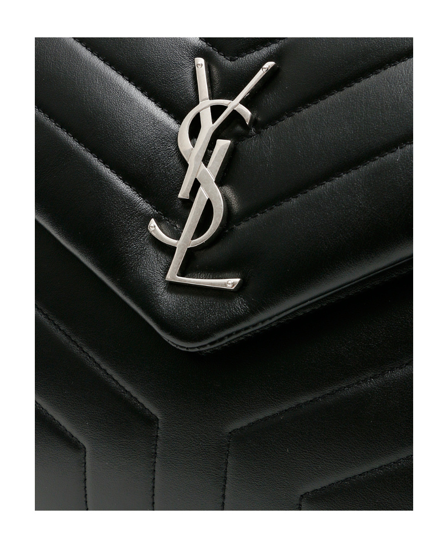 Saint Laurent Medium Loulou Quilted Shoulder Bag In Black