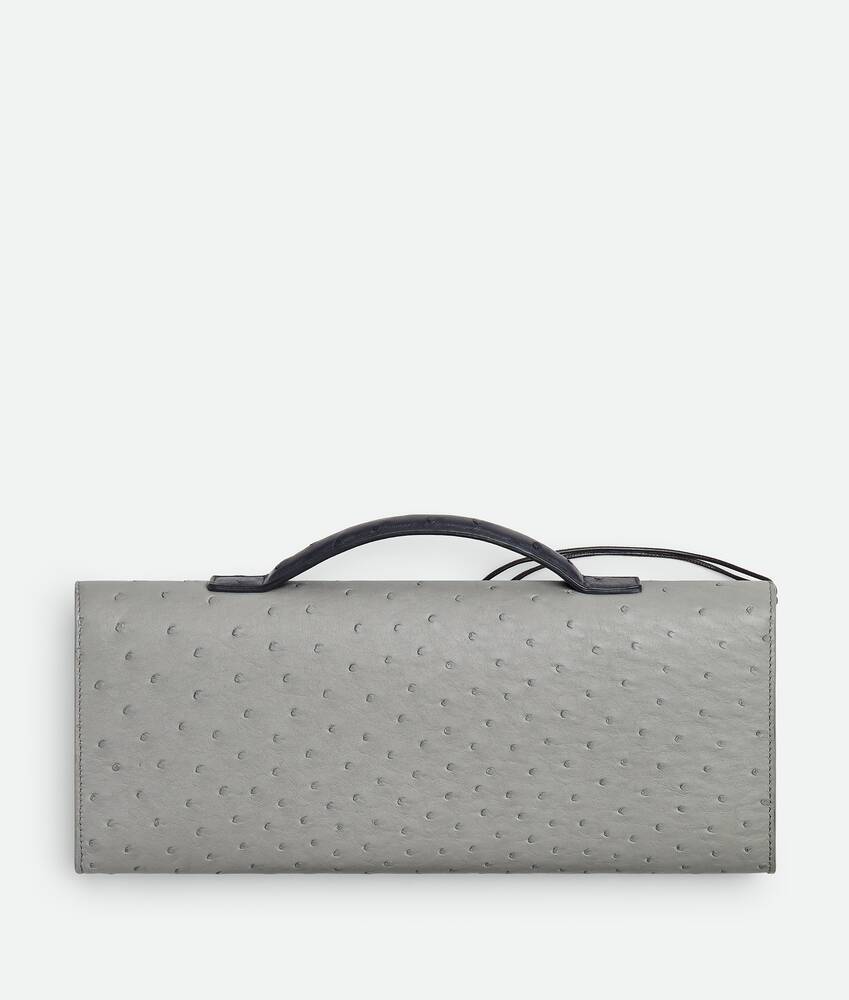 Bottega Veneta Andiamo Clutch In Gray