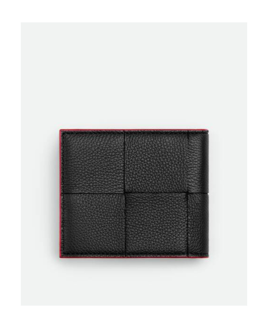 Bottega Veneta Cassette Double-folded Wallet In Black