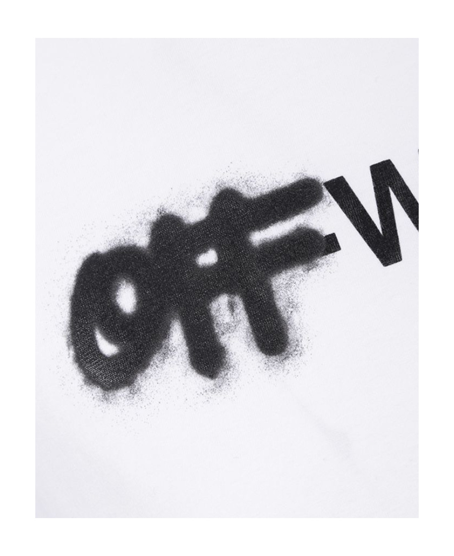 Off-white Logo-print Cotton T-shirt In White