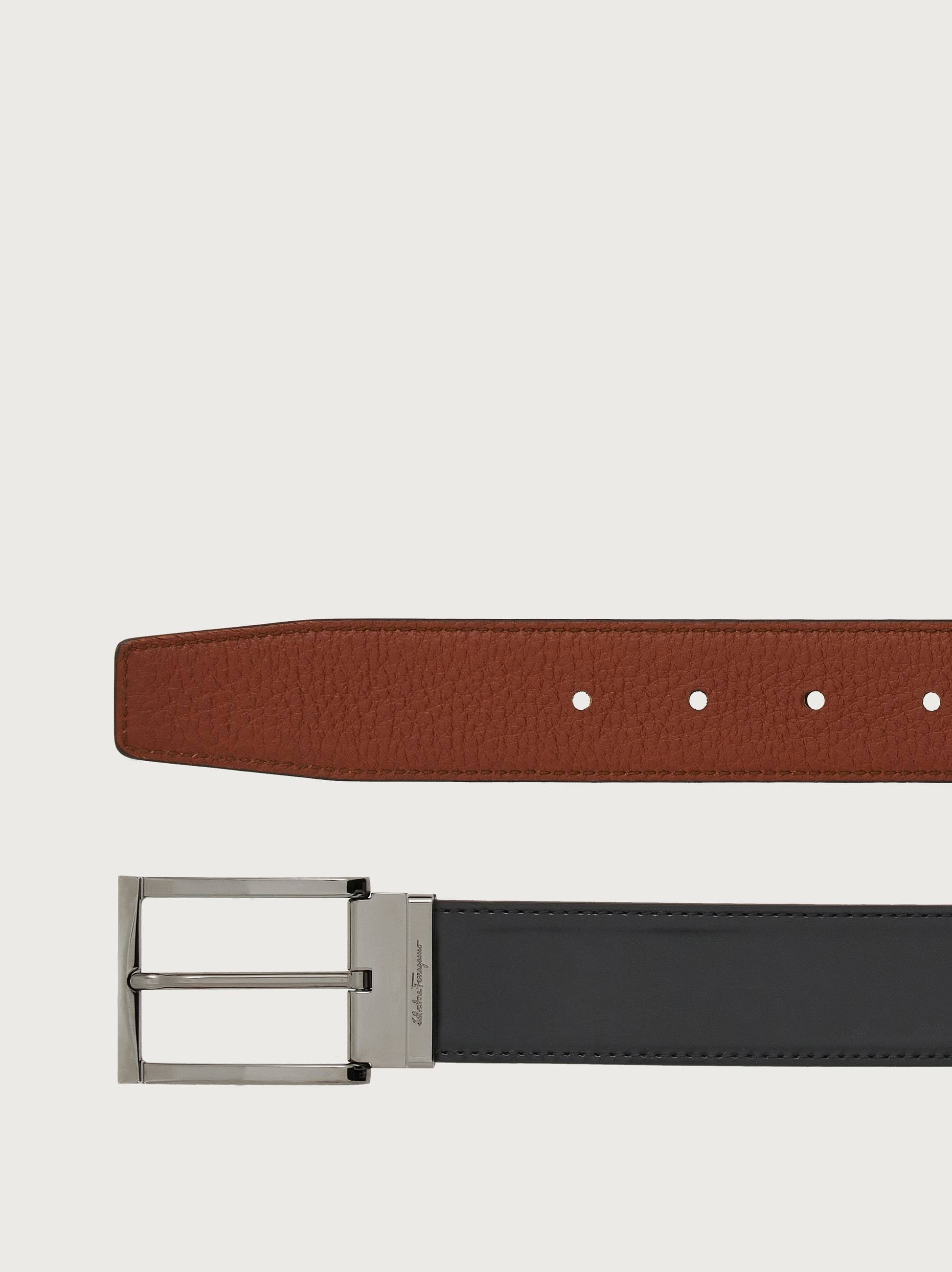 Ferragamo Double-sided Adjustable Belt In Black