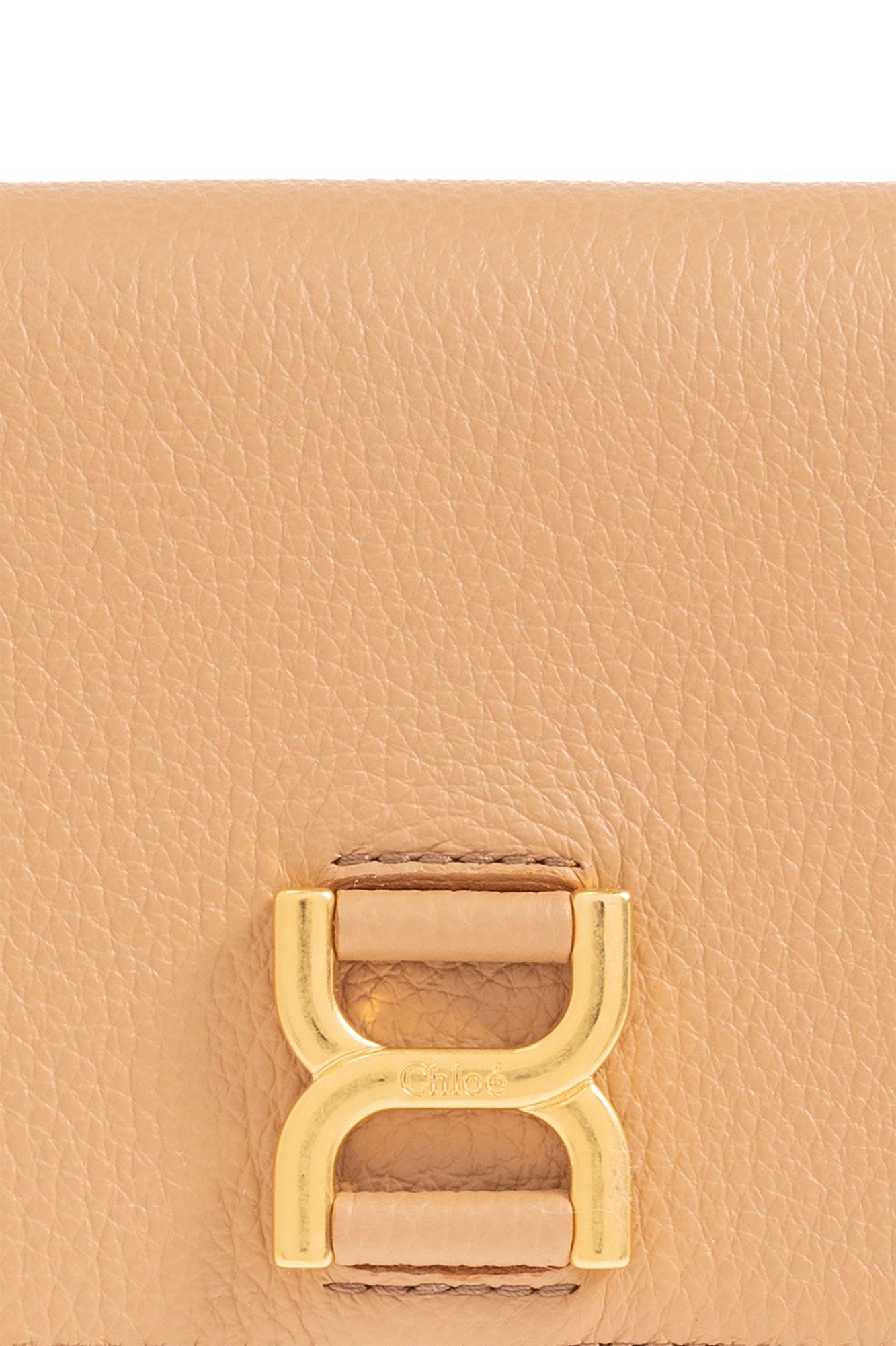 Chloé Tri-fold Leather Wallet In Nude