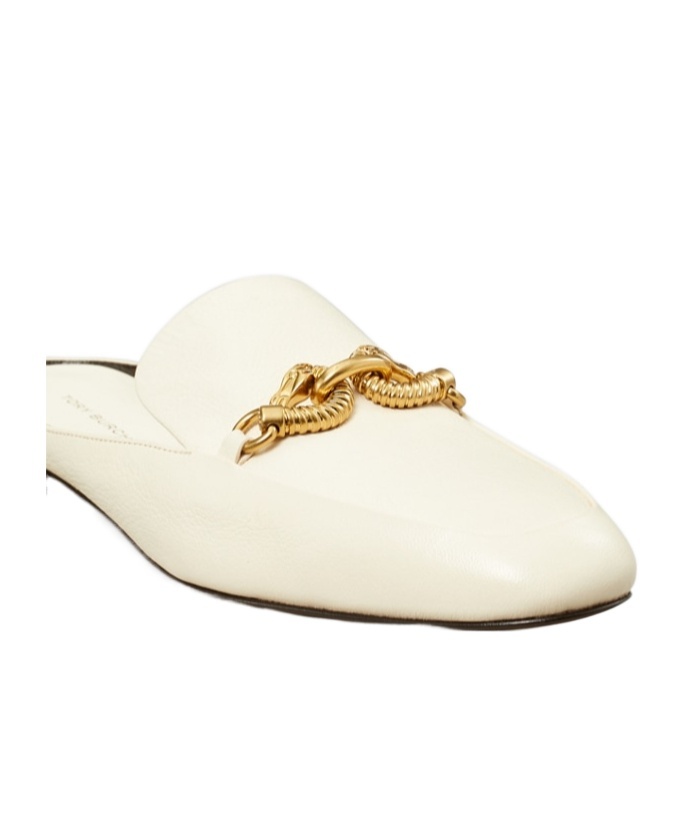 Tory Burch Jessa Leather Mules In Nude