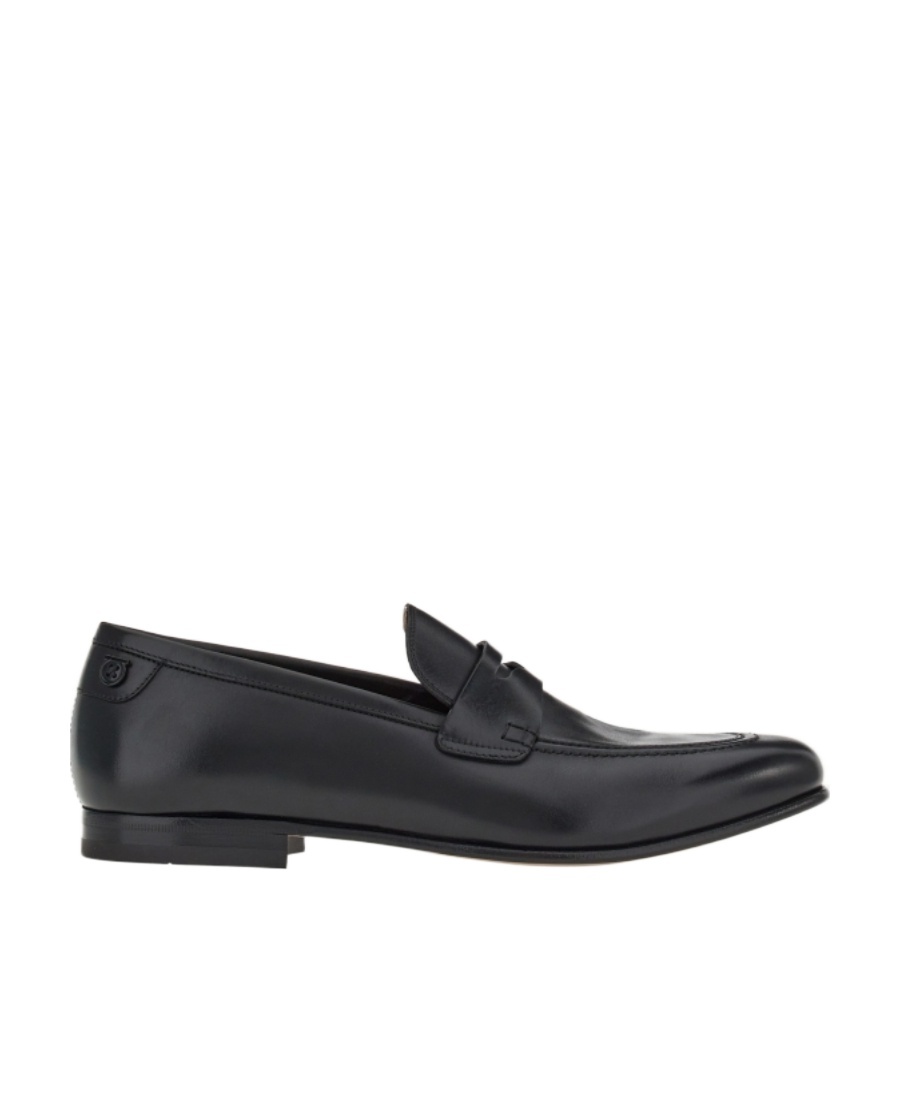 Ferragamo Tramezza Leather Penny Loafers In Black