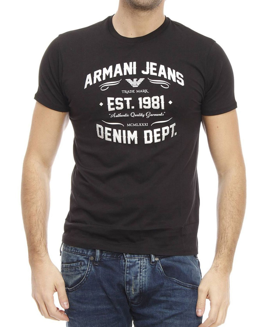 ARMANI JEANS PRINTED T-SHIRT WITH ROUND NECK