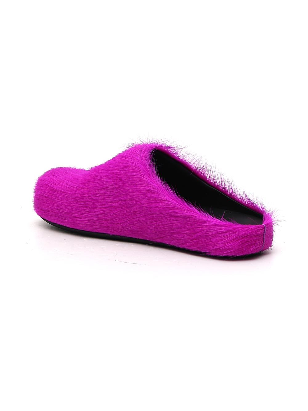 Marni Fluffy Open Back Slippers In Pink