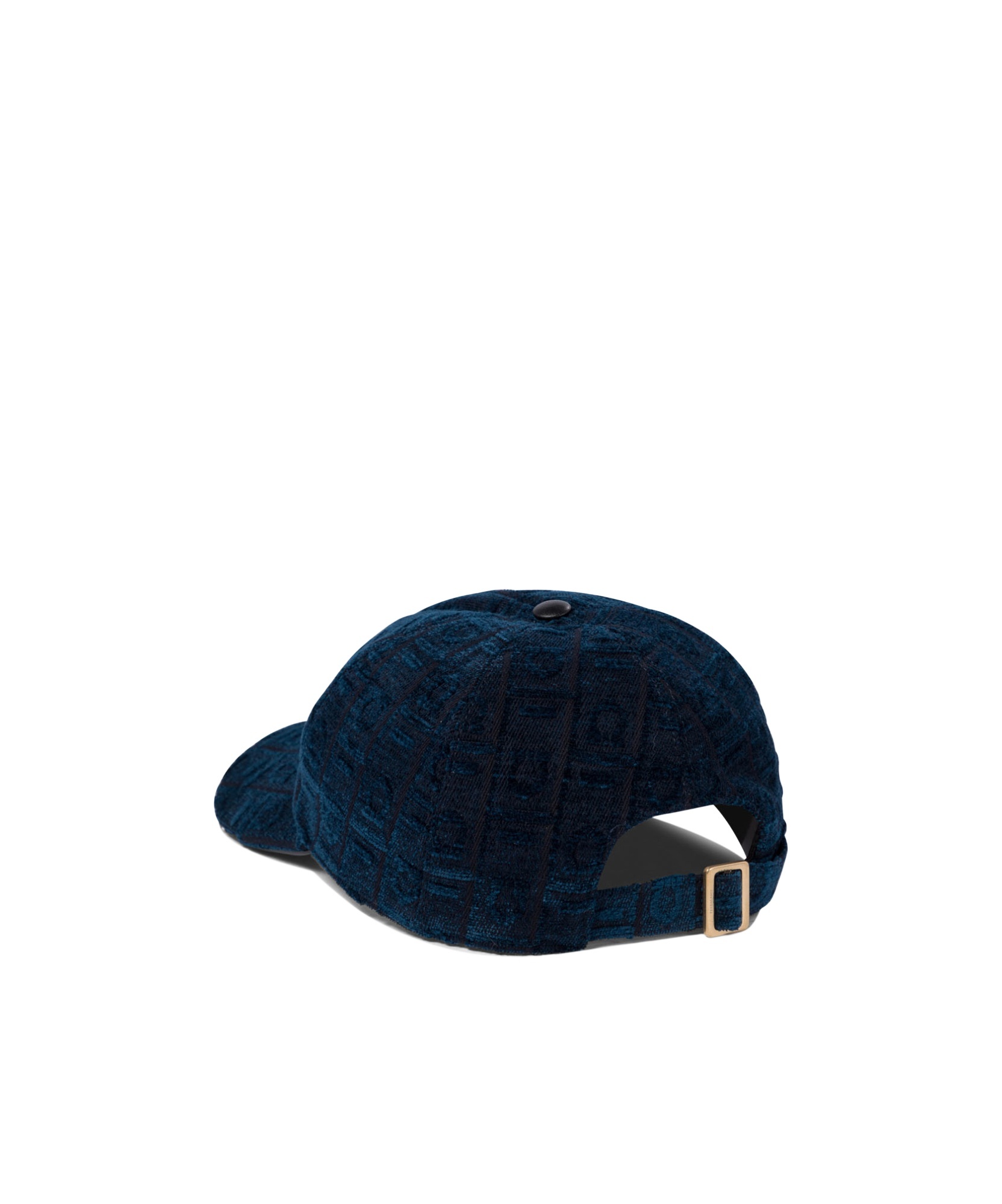Ferragamo Embroidered Curved Brim Textured Fabric Hats In Black