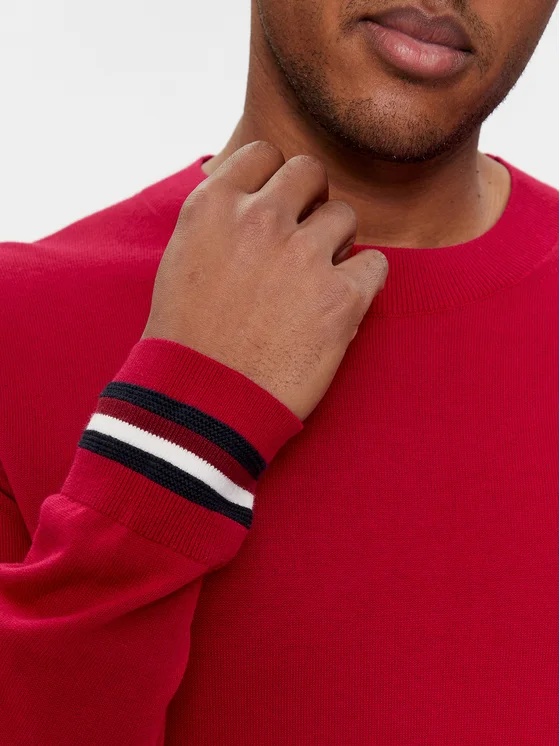 Tommy Hilfiger Long-sleeved Sweater In Red