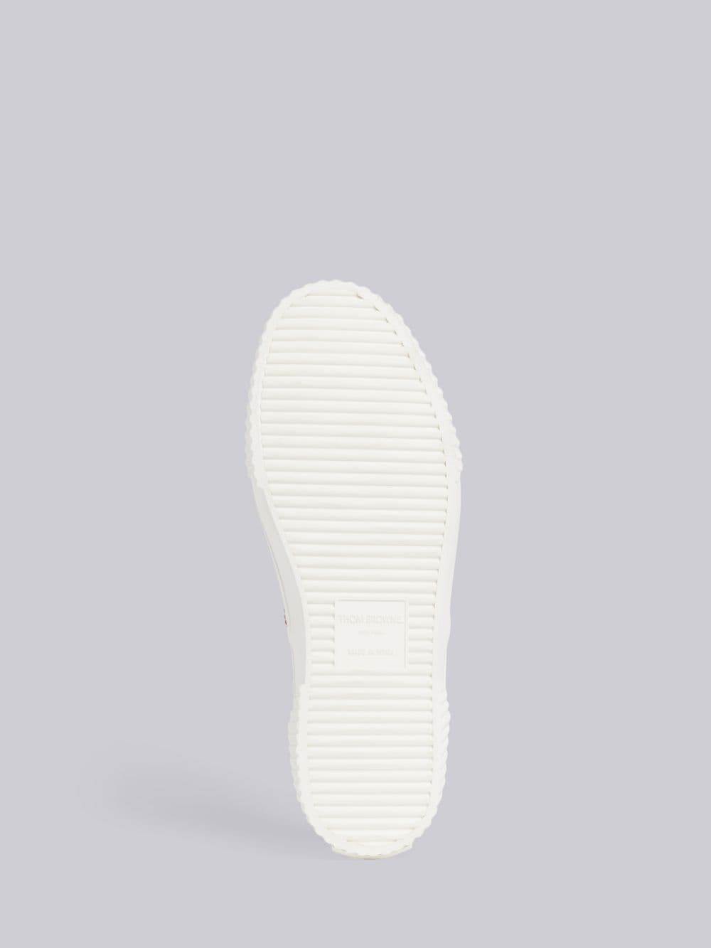 Thom Browne Heritage Canvas Sneakers In White