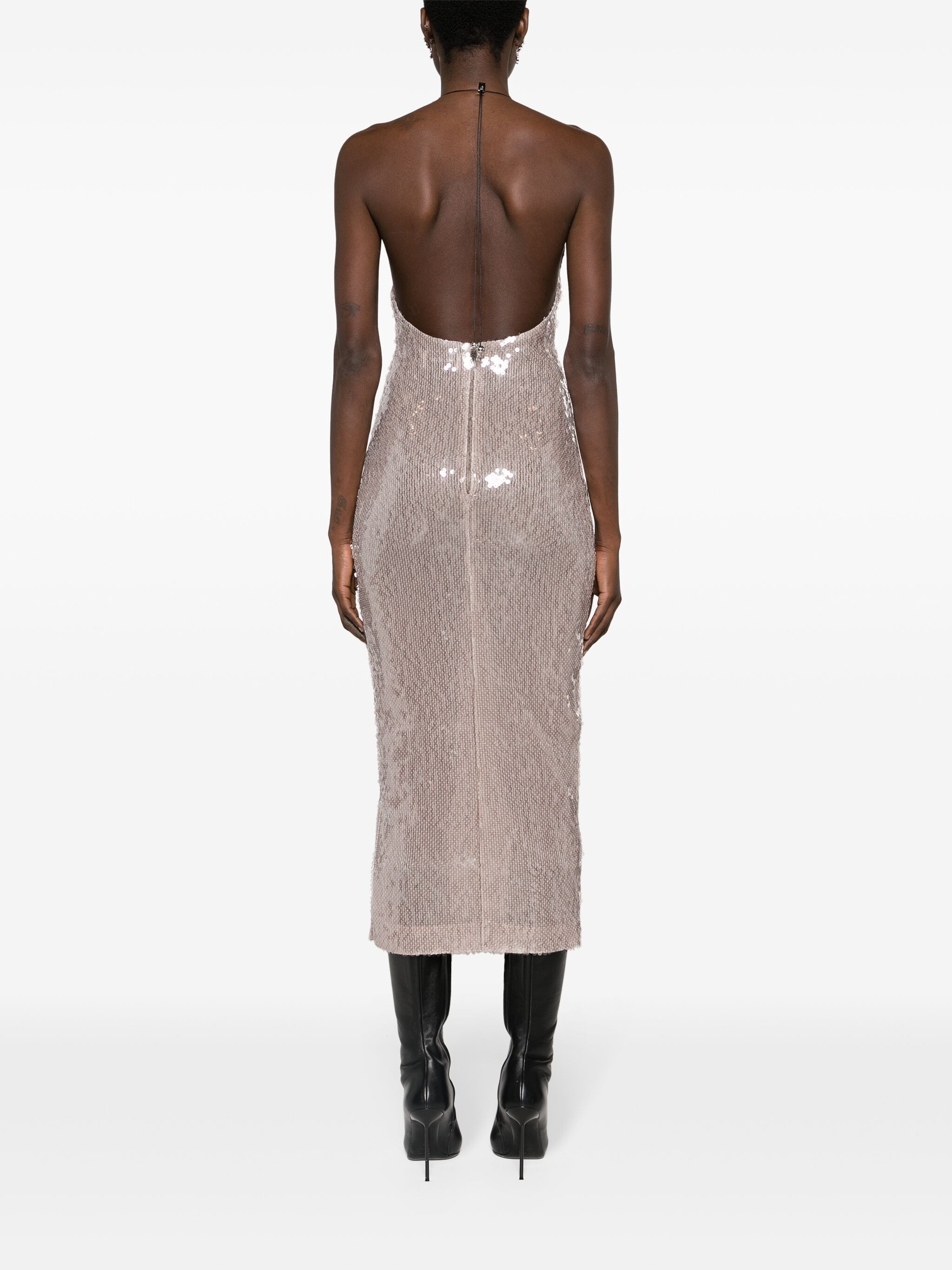 16arlington Sola Midikleid Mit Pailletten In Nude